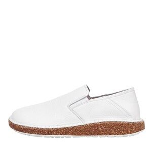 Birkenstock White Leather Loafers
